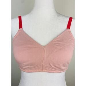 Zivame Pink Cotton No Underwire Bra Size 34C (976)